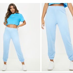 Pretty Little Thing baby blue joggers